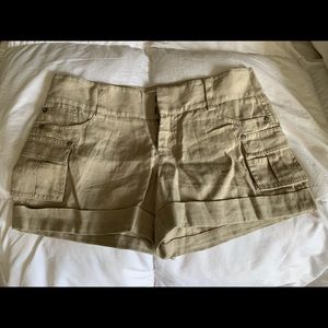 Alice Olivia Shorts Stone Cargo Linen size 6 NWT